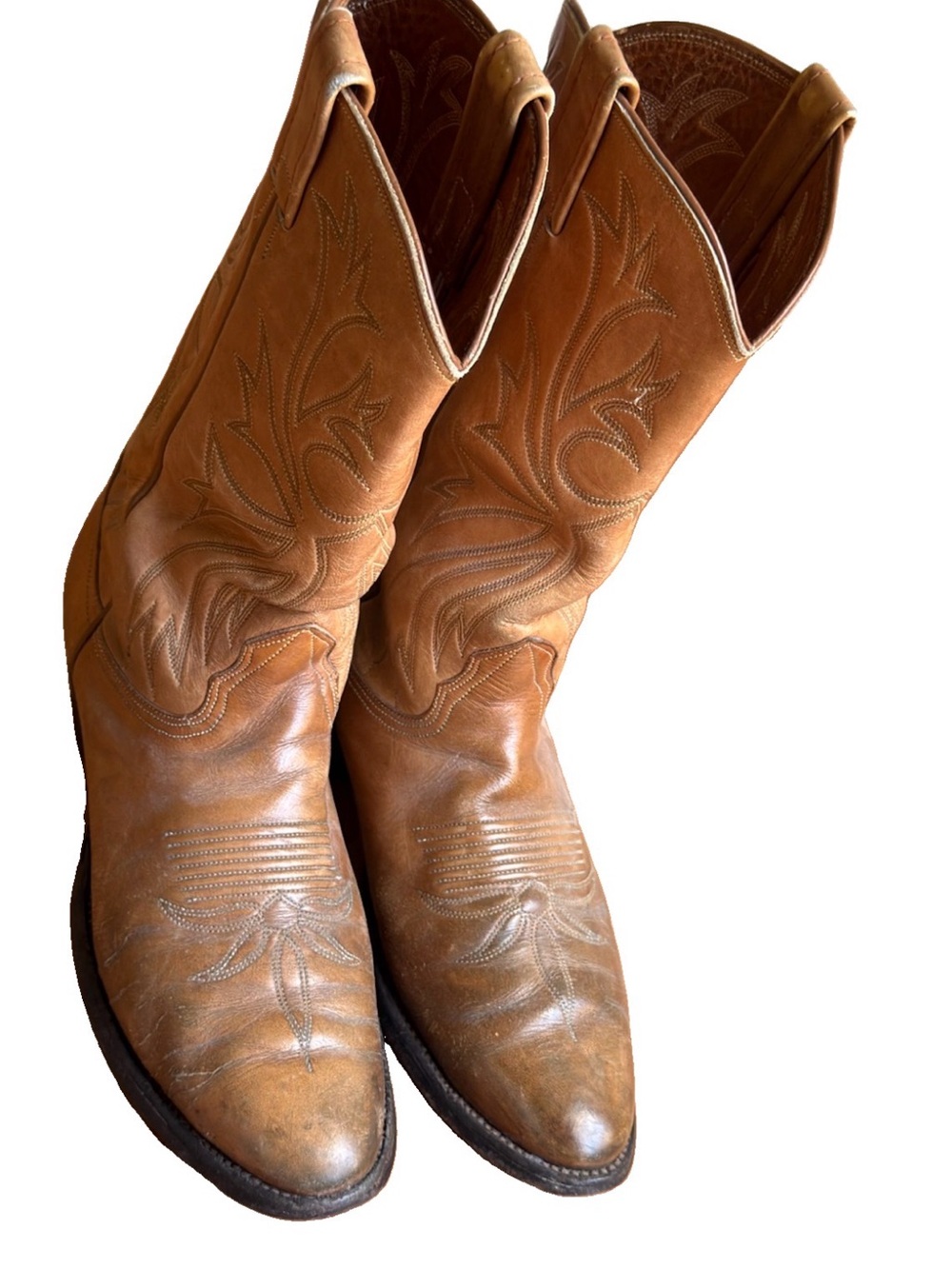 Vintage Nocona Boots 5014 Men's Size 11 B Brown Leather Western Cowboy USA Made